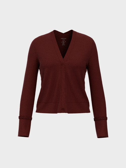 Feinstrickjacke aus Schurwollmix