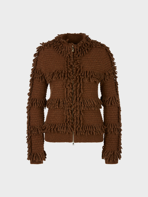 Vest met franjes 'Knitted in Germany'