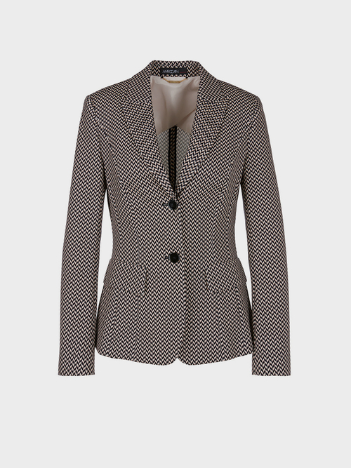 Jersey blazer with graphic pattern