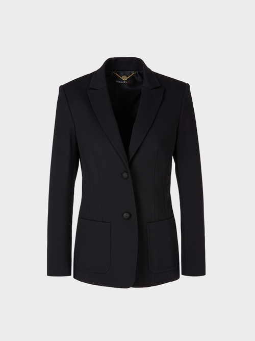 Jersey blazer with seal buttons