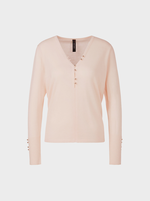 Fine-knit sweater with button details