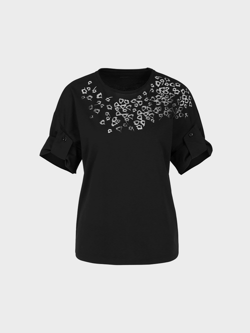 Katoenen shirt met blousemouwen