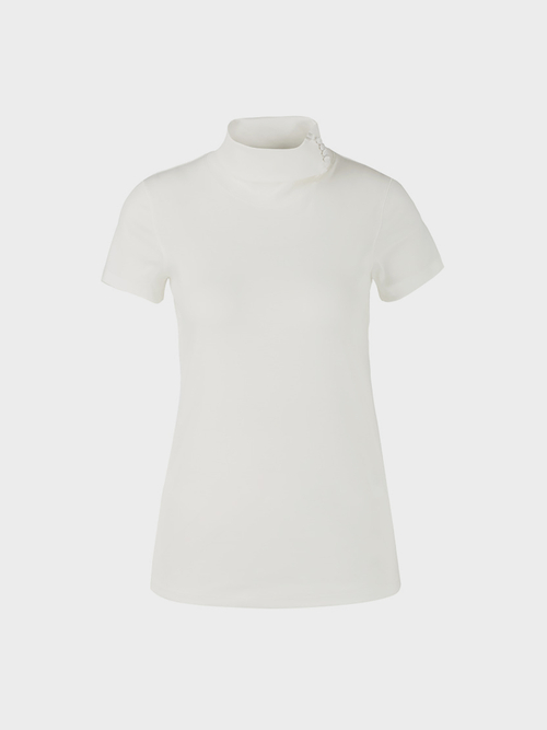 Jersey-T-Shirt mit Rollkragen