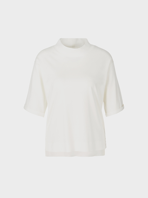 Katoenen shirt met opstaande kraag