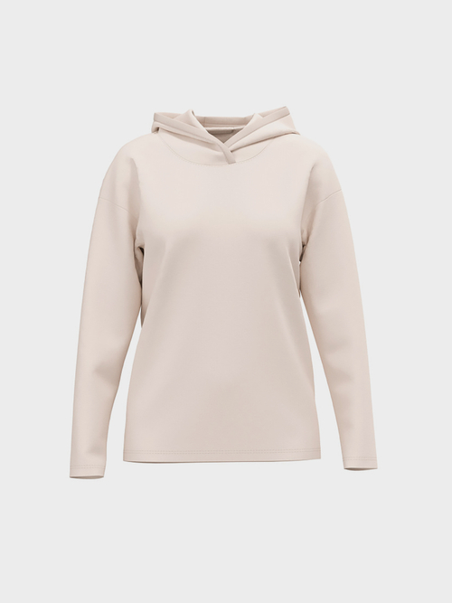 Hoodie top in cotton jersey
