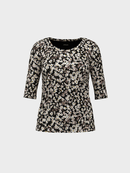 Tee-shirt en coton, imprimé mille-fleurs