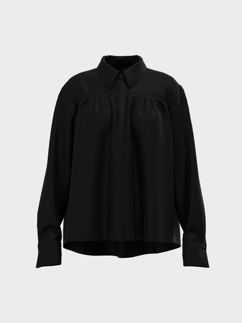 Blouse with smocked details