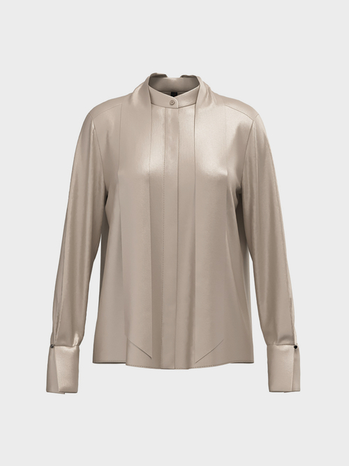 Edle Schluppenbluse aus Seidensatin