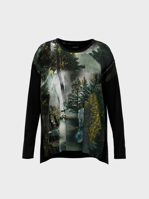 Bedrukt blouseshirt met zijde