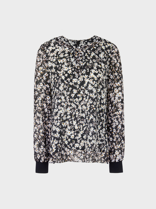 Blusenshirt mit Millefleurs-Print