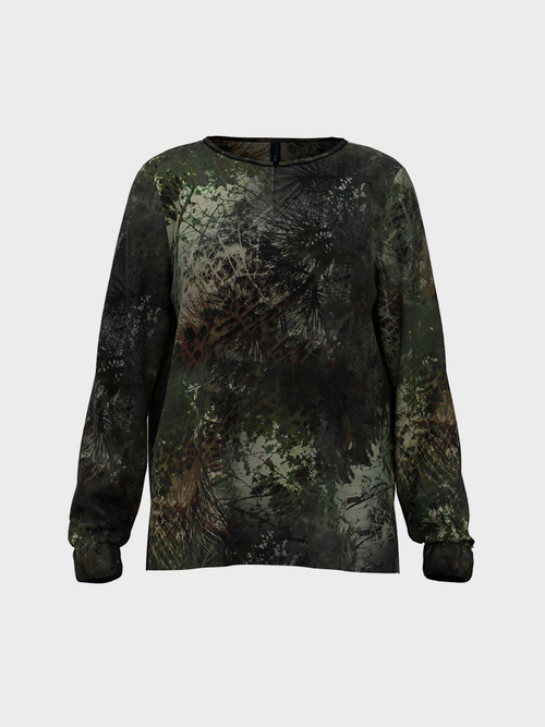 Bedrukt blouseshirt van zijden twill