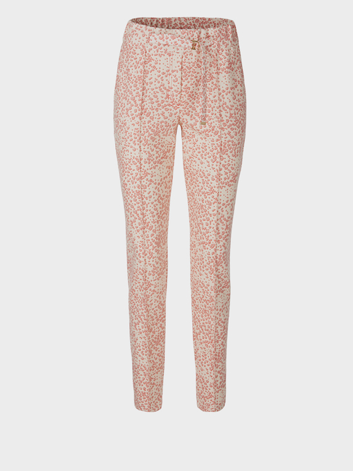 Scuba jersey pants with leopard pattern