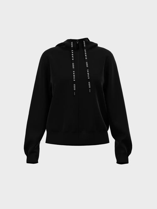 Hooded jacket in stretch cotton