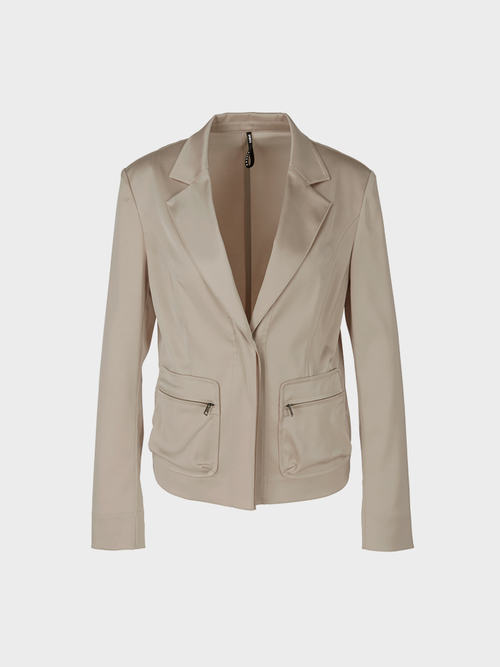 Satin blazer with sporty details