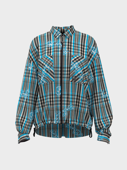 Blouse van stretchmateriaal