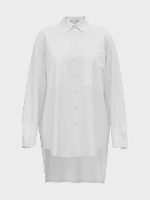 Long shirt-type blouse