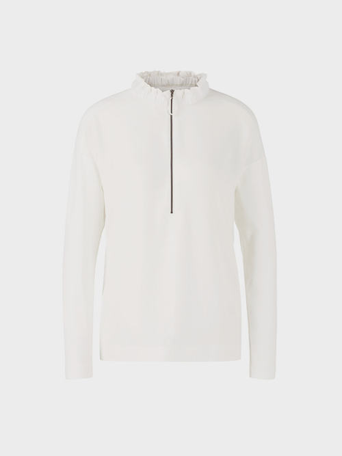 Blouseshirt van een materiaalmix
