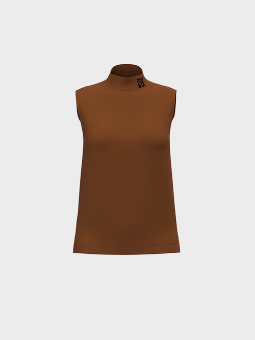 Stricktop mit Stehkragen