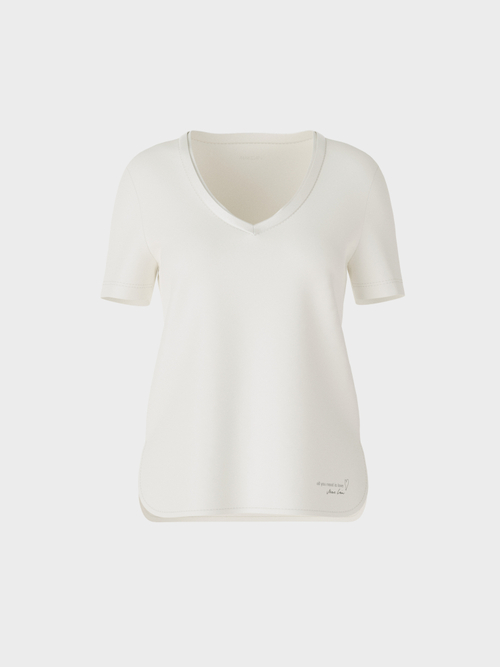 Shirt mit Seidenbesatz