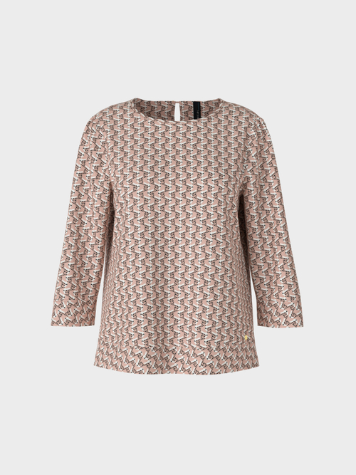 Blouse-style top with leopard pattern