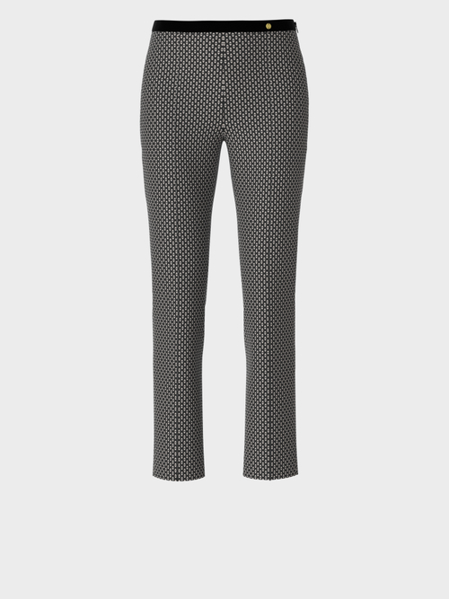 Stretchhose mit Karo-Kleinmuster