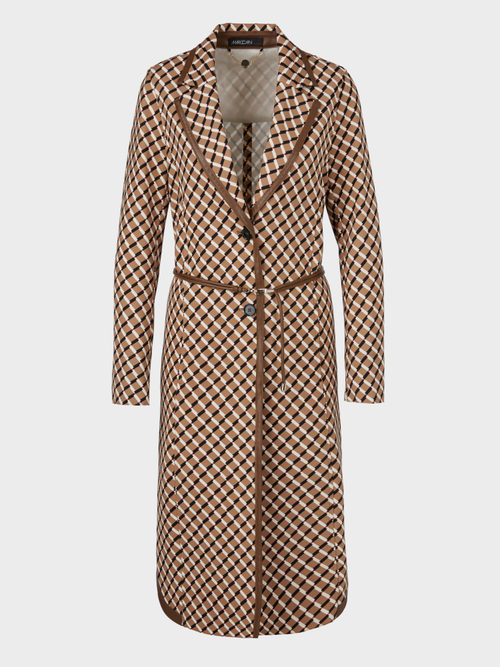 Statement coat with graphic pattern