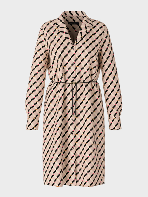 Hemdblusenkleid mit Graphic-Print