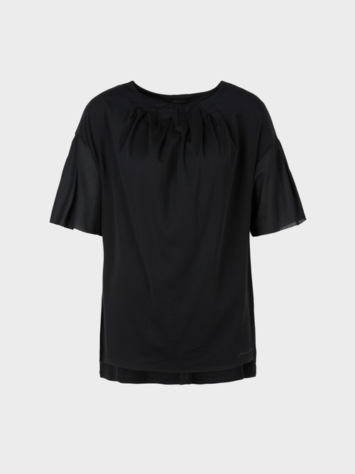 Baumwollshirt mit Faltendetails