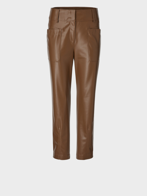 High-Waist-Hose aus Fun-Nappaleder