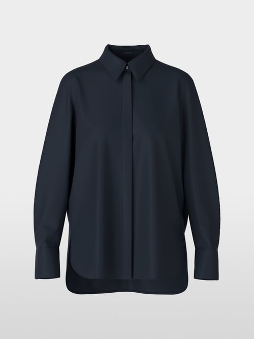 Stretchkatoenen overhemdblouse
