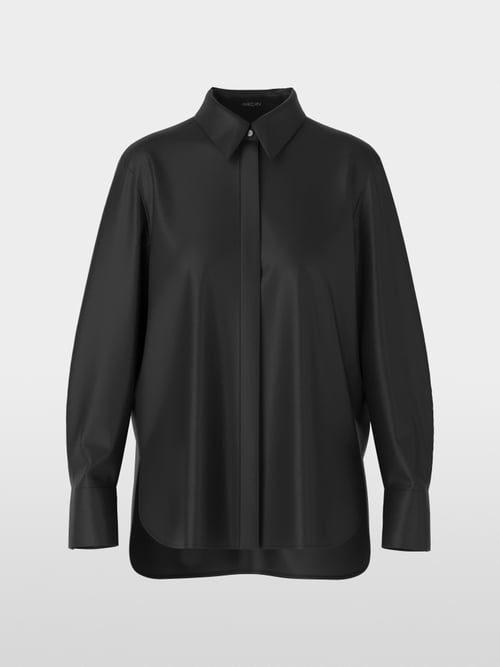 Stretchkatoenen overhemdblouse