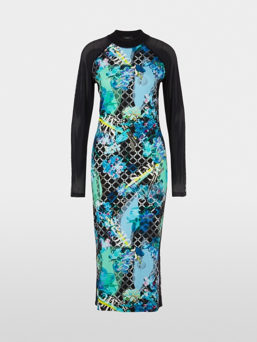 Raglankleid in Materialmix