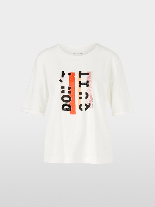 Baumwoll-T-Shirt mit Schrift-Print