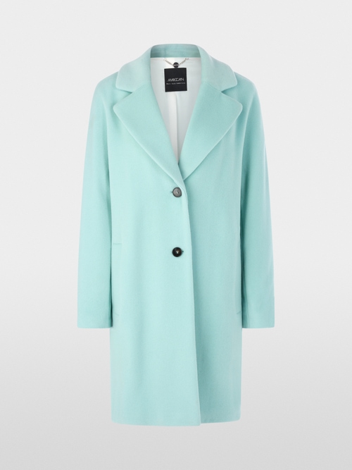 Wide coat in alpaca wool blend
