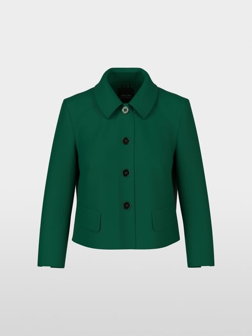 Short jacket with sleeve slits