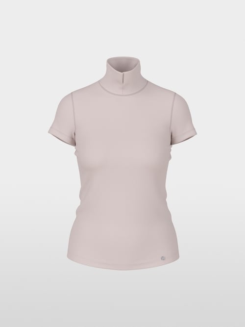 Tee-shirt col roulé fendu