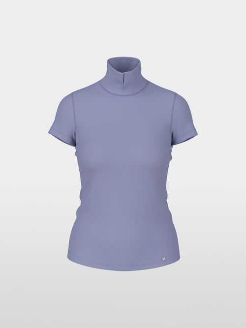 Tee-shirt col roulé fendu