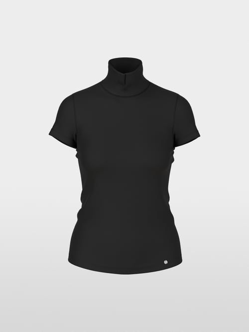 Tee-shirt col roulé fendu