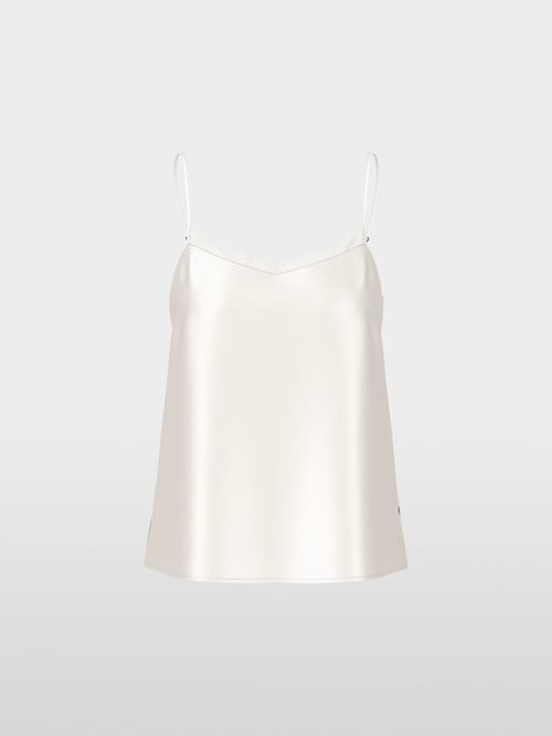 Silk top with lace