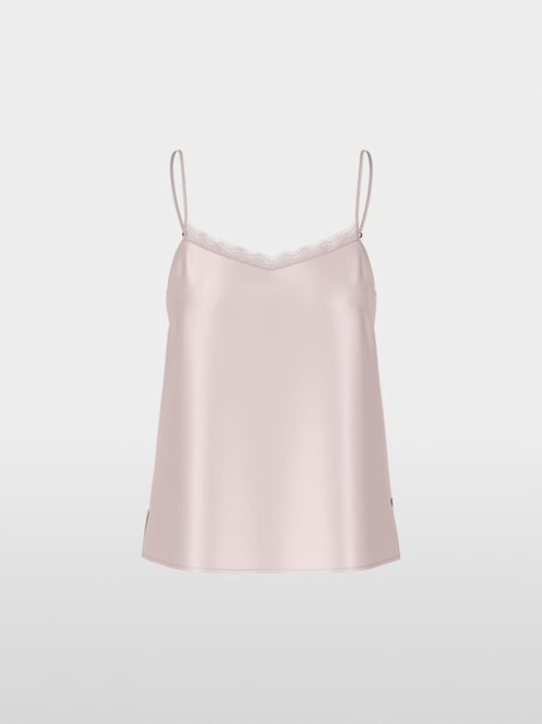 Silk top with lace