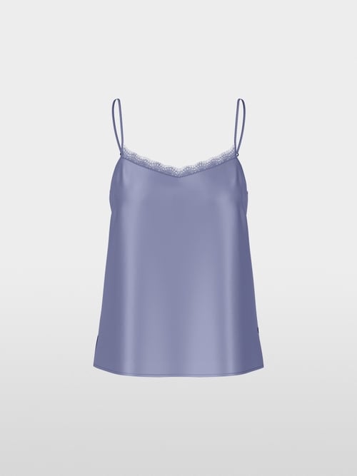 Silk top with lace