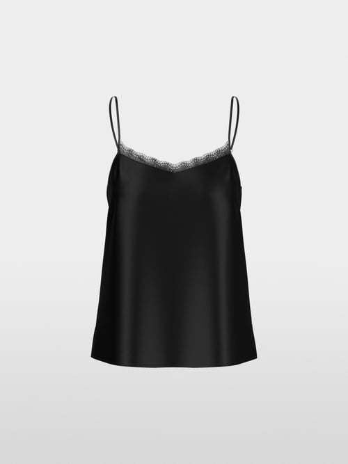 Silk top with lace