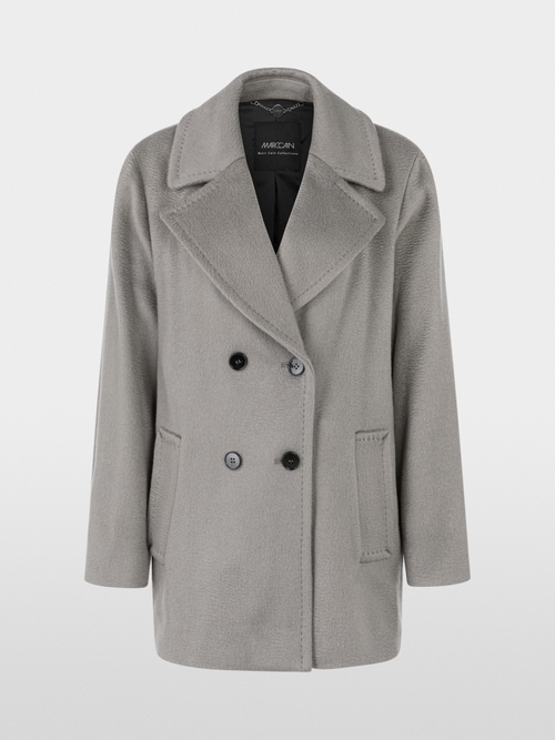 Double-breasted wool coat