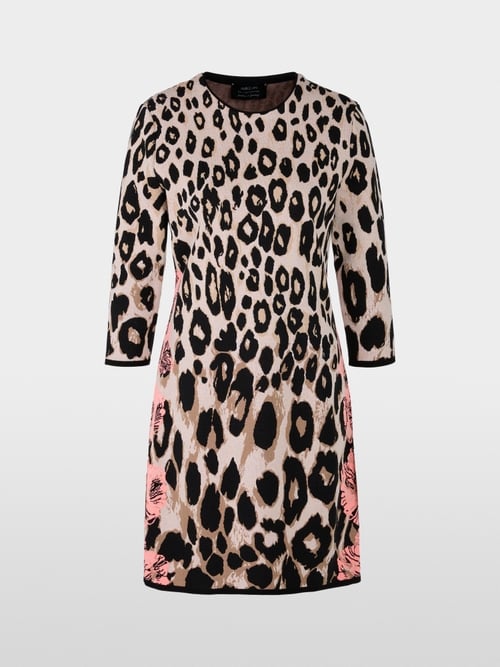 Robe à imprimé léopard floral tricotée en Allemagne