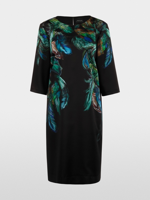 Robe avec imprimé plumes