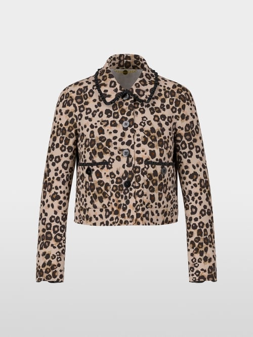 Veste courte imprimé léopard