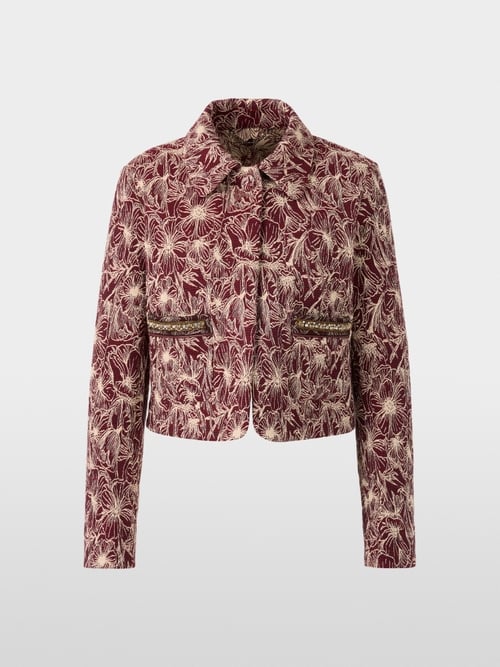 Veste courte avec motif floral brodé
