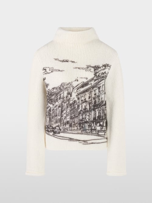 Knitted in Germany jumper with motif
