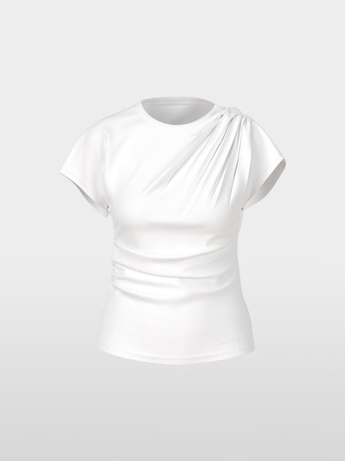 T-Shirt mit Raffung