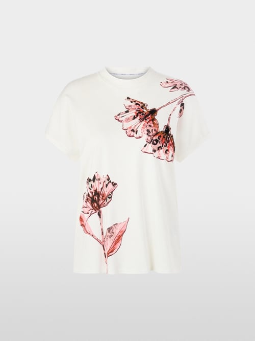 T-shirt floral avec détails perlés